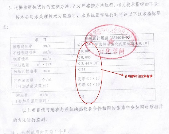 青洁能工程挂片实验结果